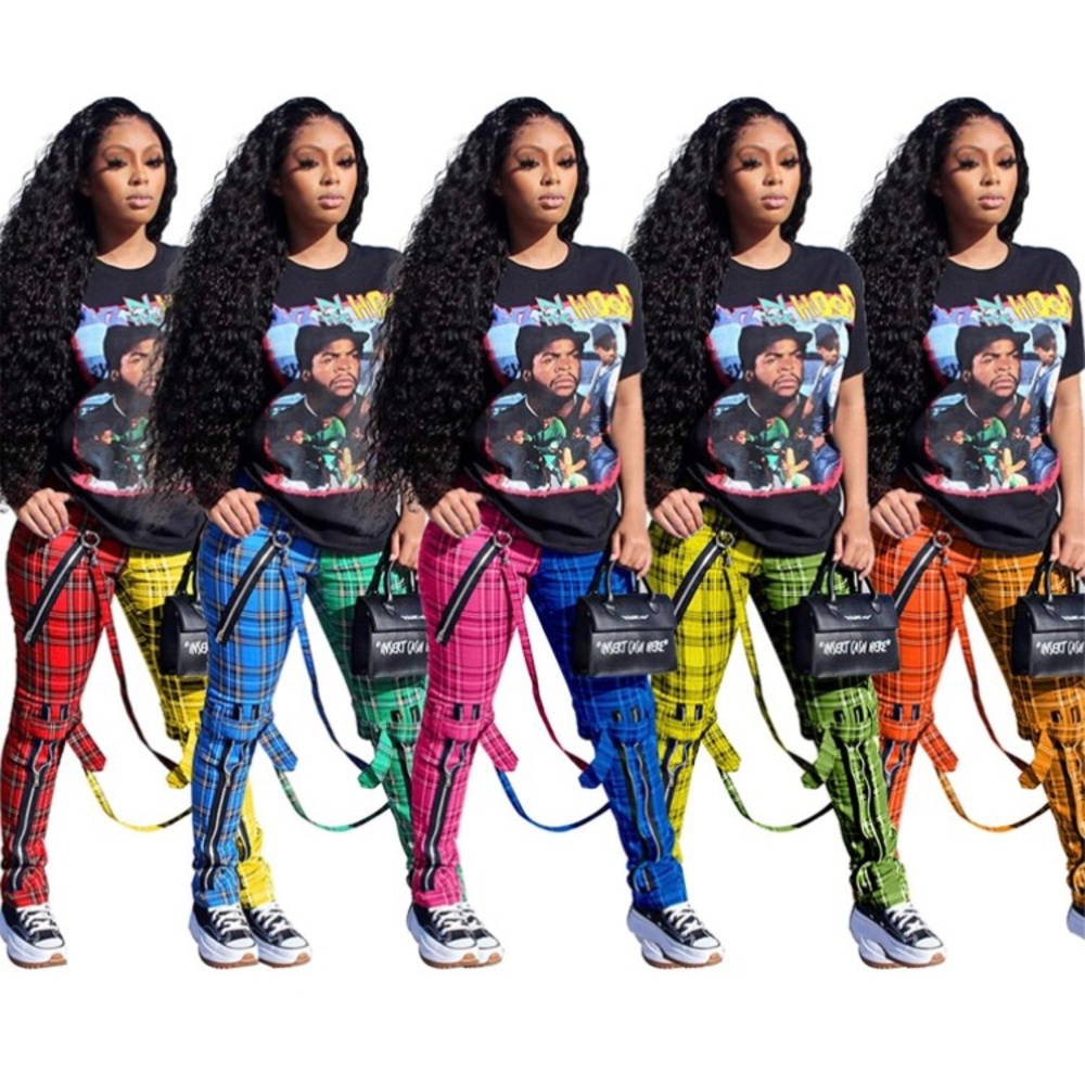 COPY - Plaid Split two tone pants